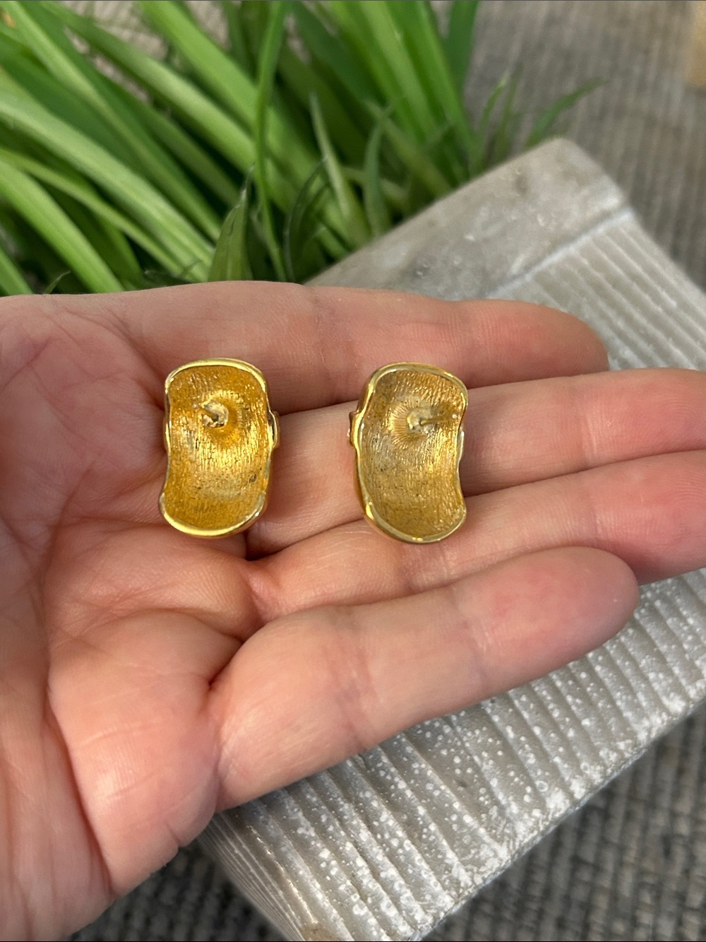 Gold-Tone Yellow Enamel Hoop post-back Earrings with Crystal Accents - Picture 4 of 5